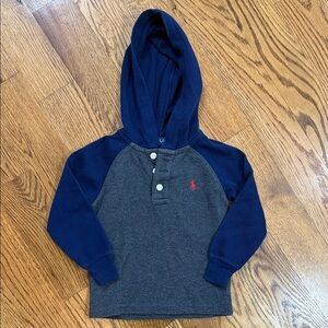 Polo Ralph Lauren Long Sleeve Hooded Thermal Shirt. Size 2/2T. Like New.